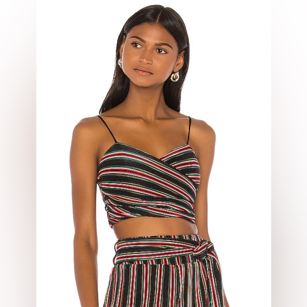 House of Harlow x Revolve Striped Cropped Top